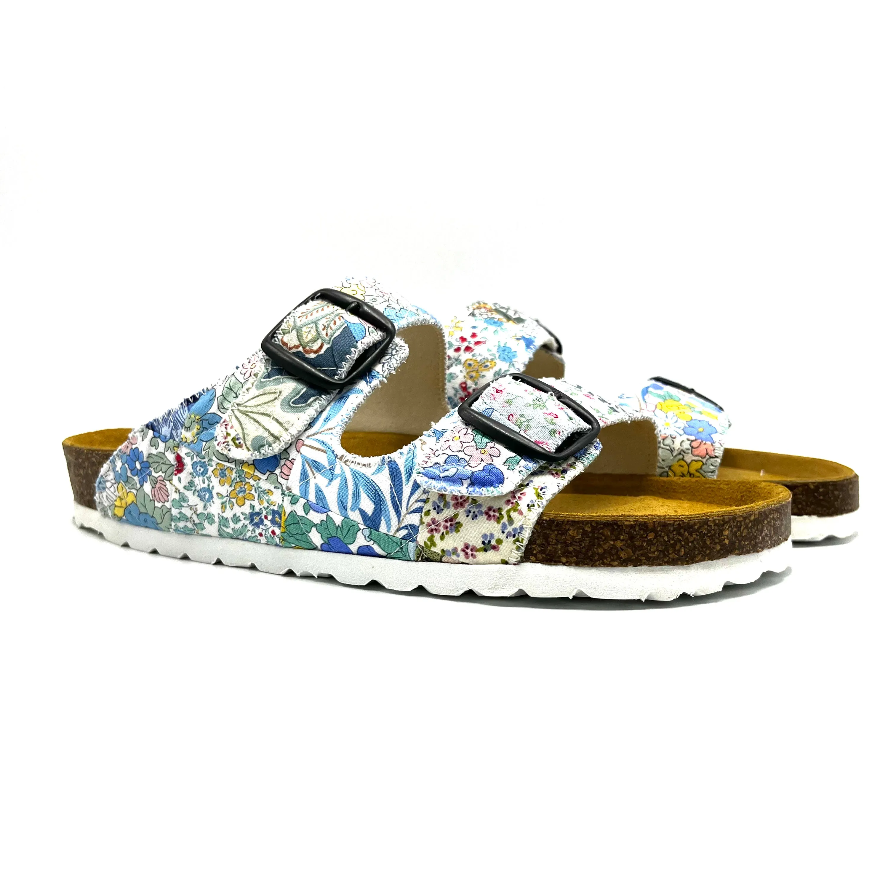 Thora 2-Buckle Sandals | Patchwork Blossom 06 EU41/US11