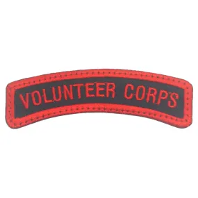 VOLUNTEER CORPS TAB - BLACK RED