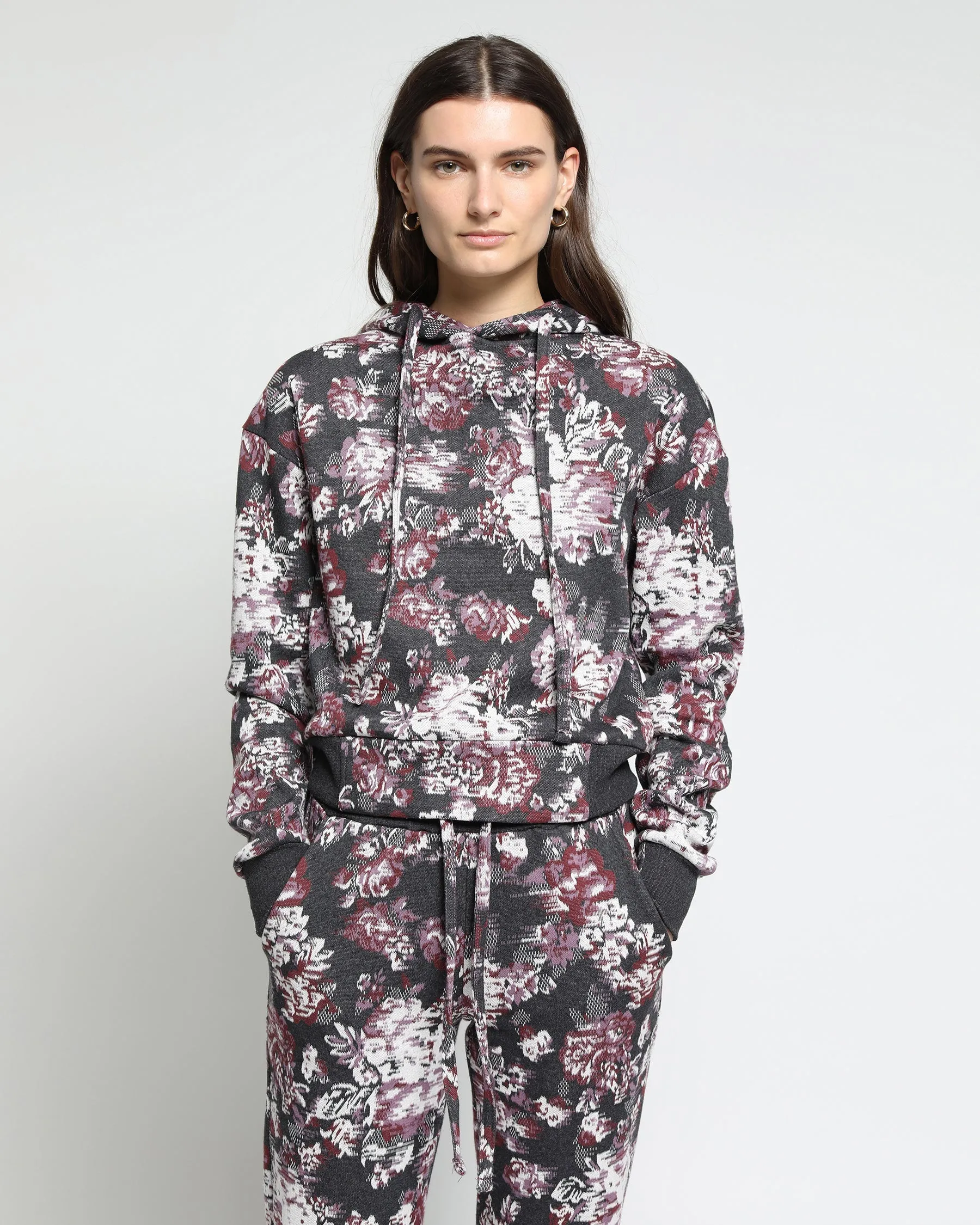 Women's Floral Glitch Hyper Reality Knit Hoodie