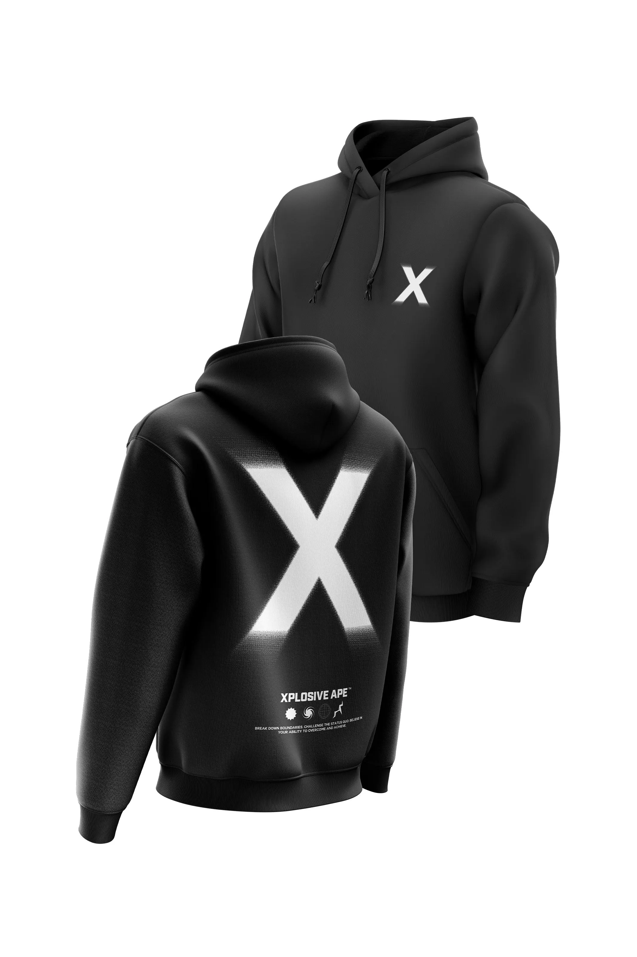 XAPE Halftone X V2 Hoodie - Black